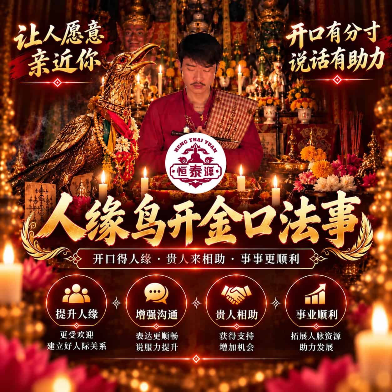 【人缘鸟开金口法事】