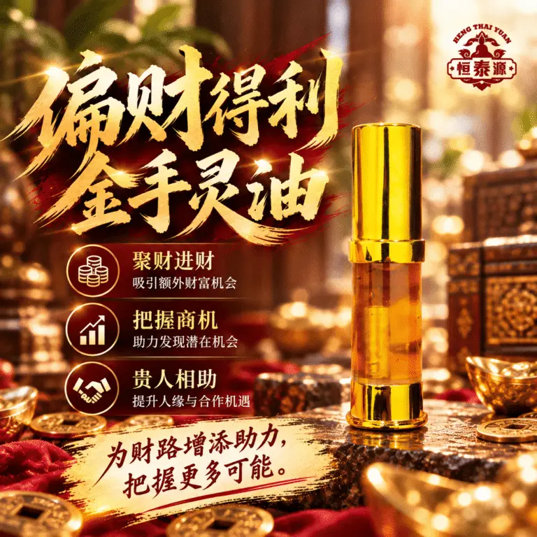 【偏财得利金手灵油】