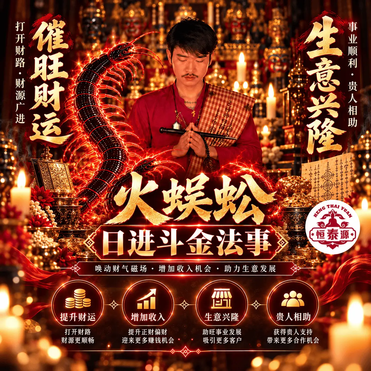 【火蜈蚣日进斗金法事】
